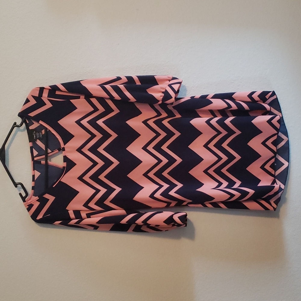 NWOT Long Sleeve Chevron Dress